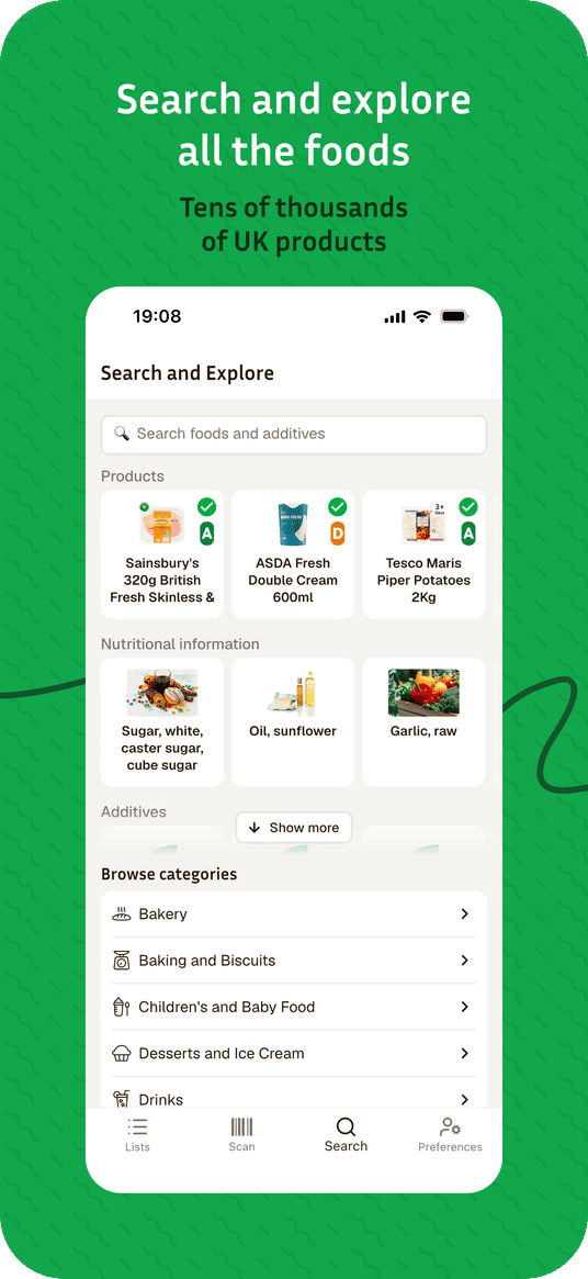 Search and explore our large database of UK products.