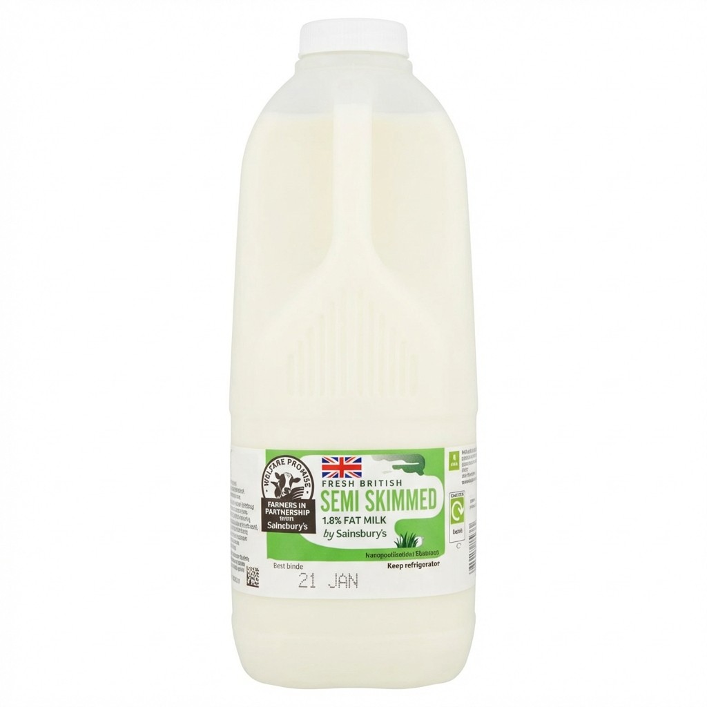 Sainsbury's Semi Skimmed Milk 2.272l