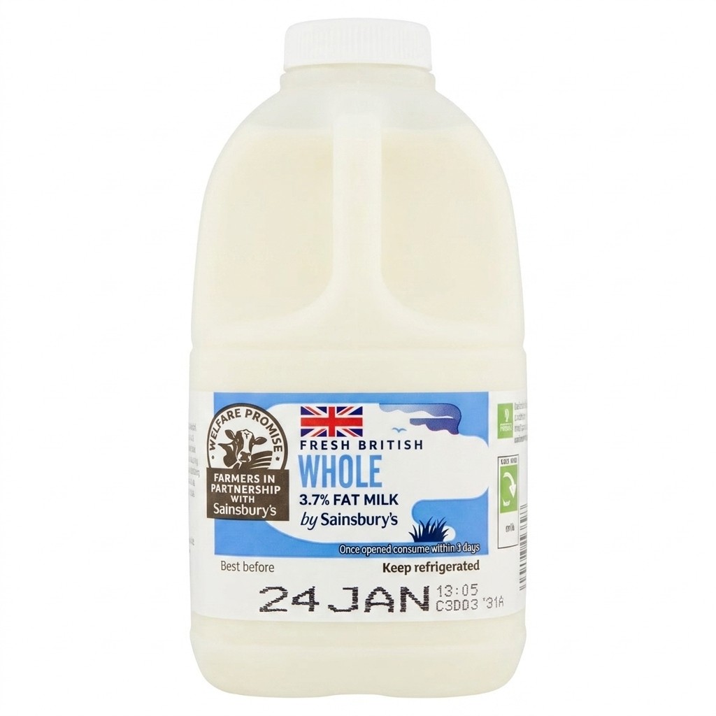Sainsbury's Whole British Milk 1.136L