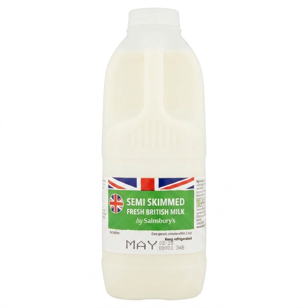 Sainsbury's Semi Skimmed Fresh British Milk 1.136L