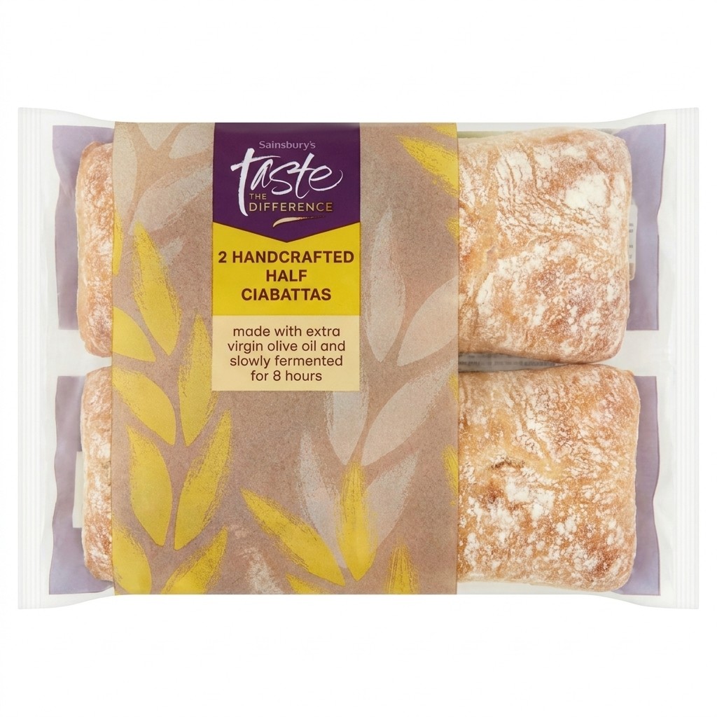Sainsbury's Taste the Difference 2 Handcrafted Half Ciabattas