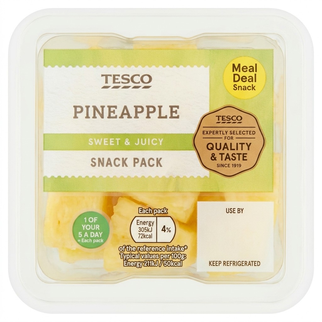 Tesco Pineapple Snack Pack 145g