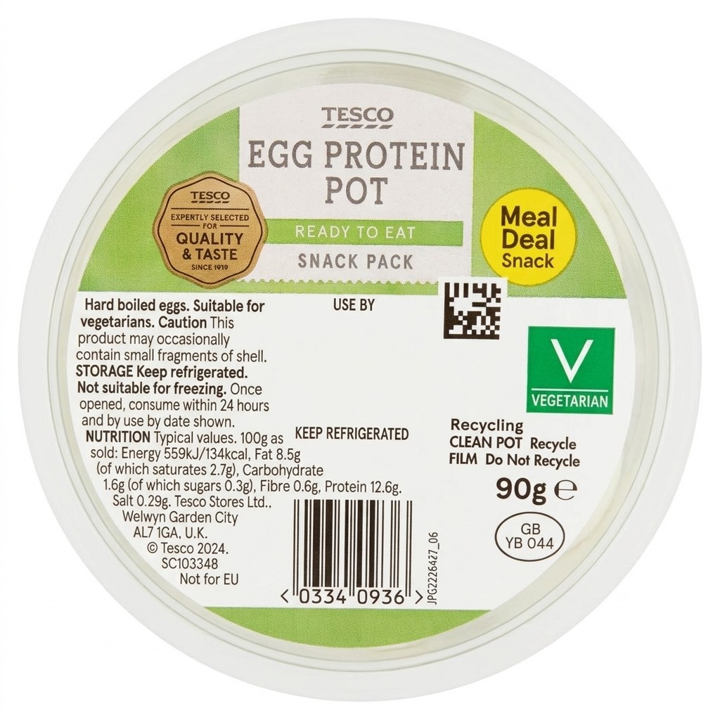 Tesco Egg Protein Pot 90g