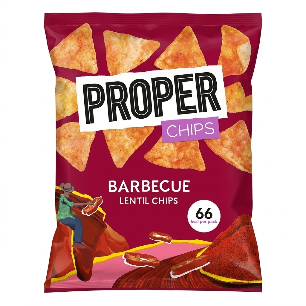 Proper Chips Barbecue Lentil Chips 448g