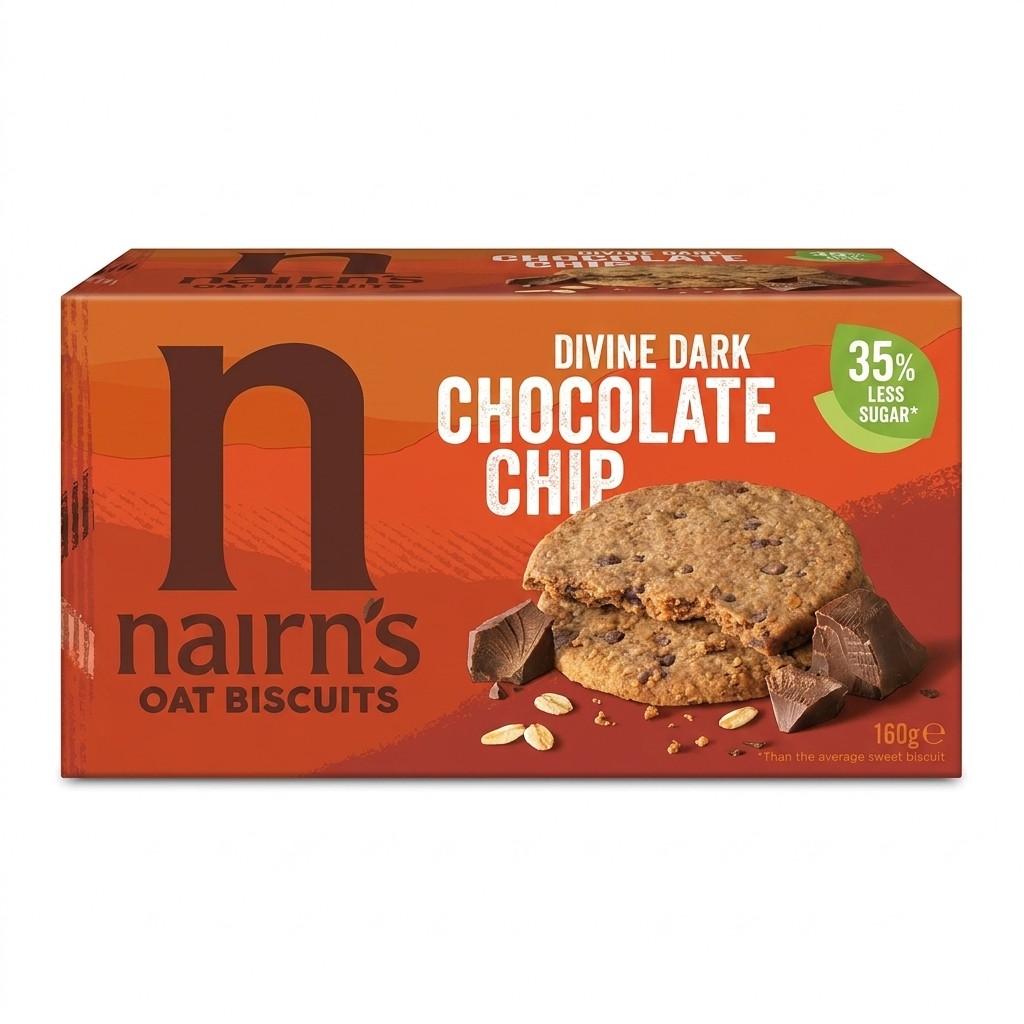 Nairn's Divine Dark Chocolate Chip Oat Biscuits 160g