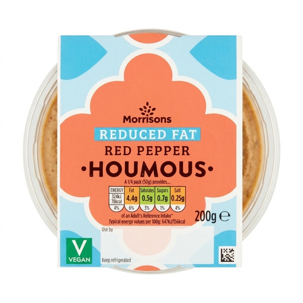 Morrisons Reduced Fat Red Pepper Houmous 200g
