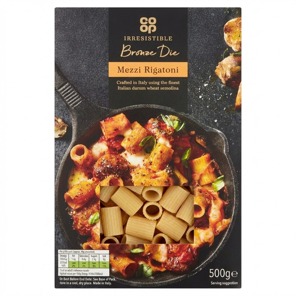 Co-op Irresistible Bronze Die Mezzi Rigatoni 500g