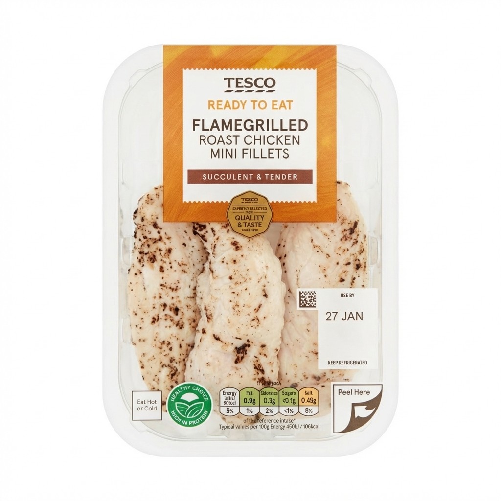 Tesco Flamegrilled Roast Chicken Mini Fillets 170g