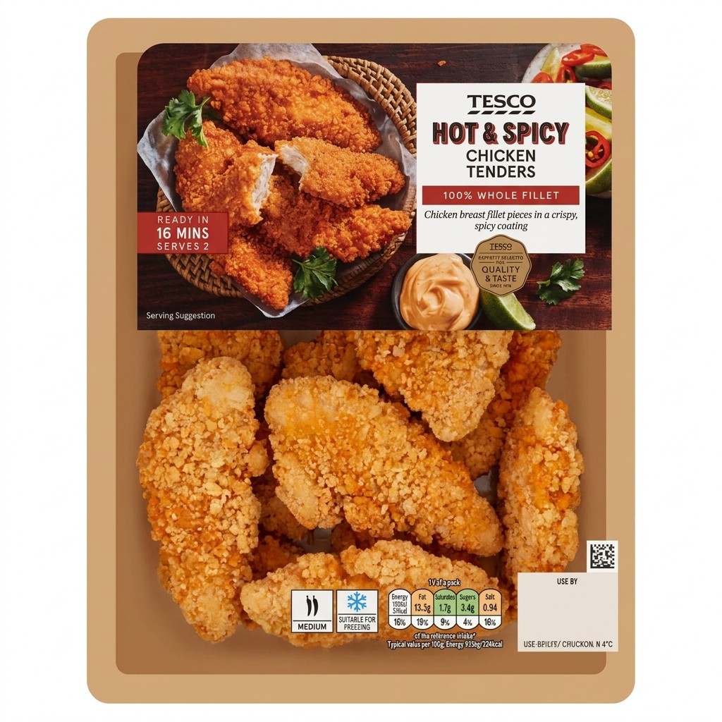 Tesco Hot & Spicy Chicken Tenders 305g