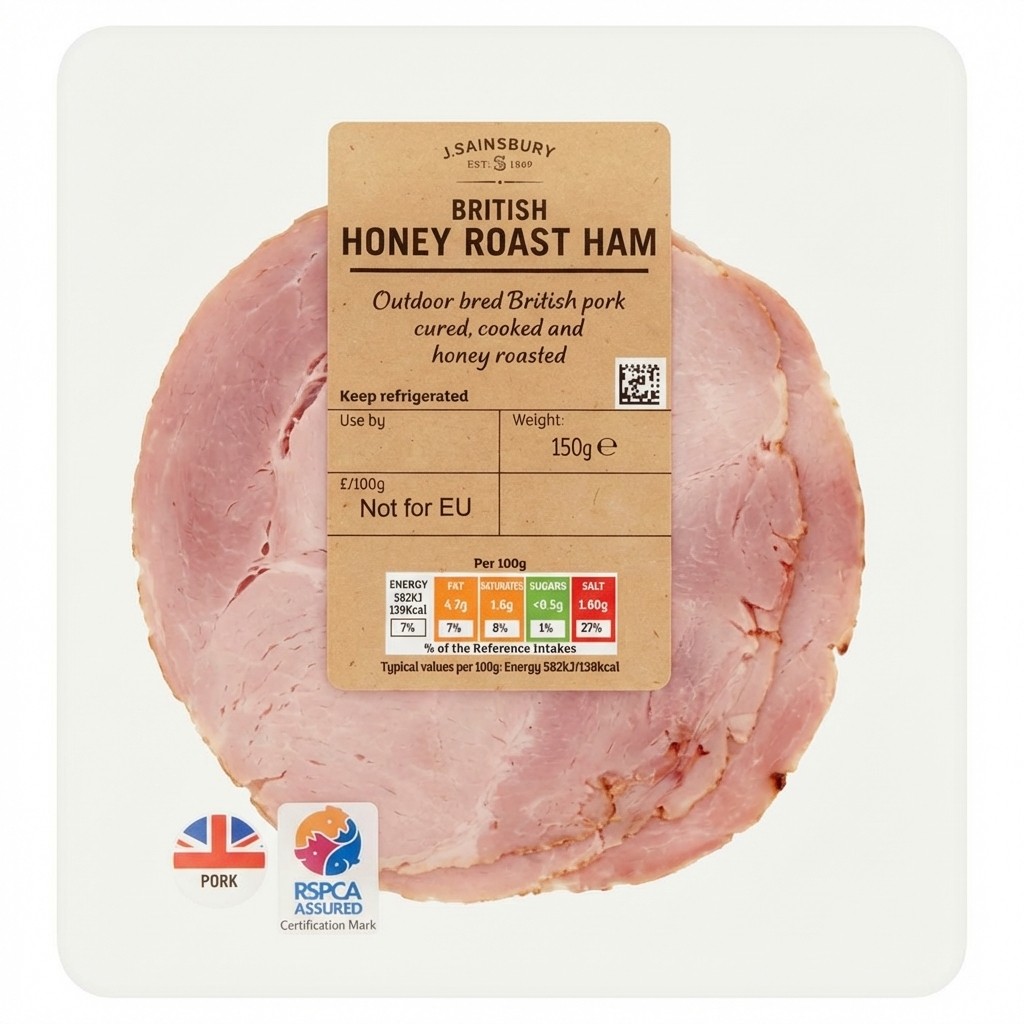 J. Sainsbury British Honey Roast Ham 150g