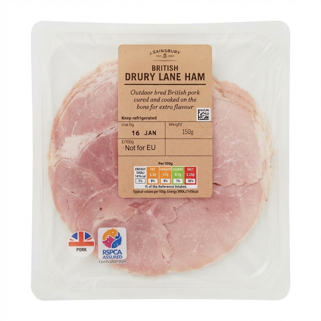 J. Sainsbury British Drury Lane Ham 150g
