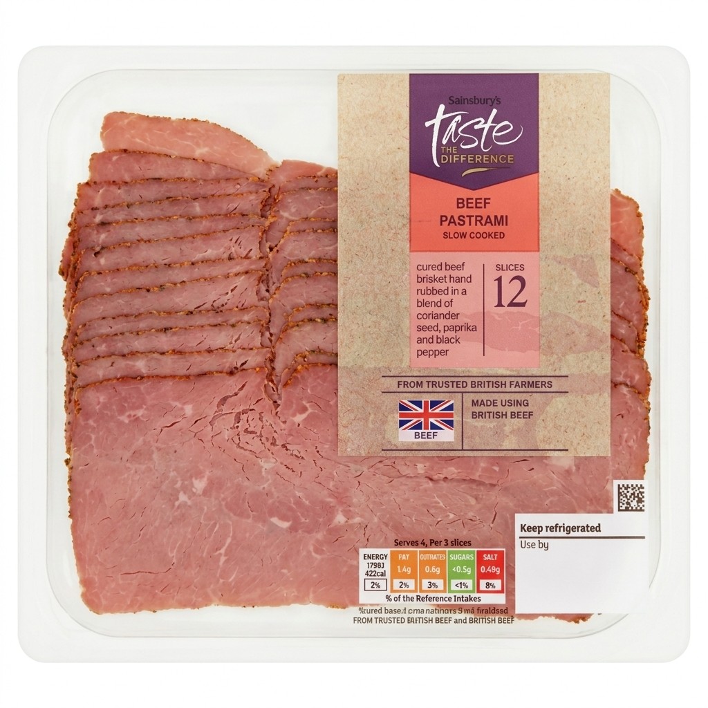 Taste the Difference Beef Pastrami 120g