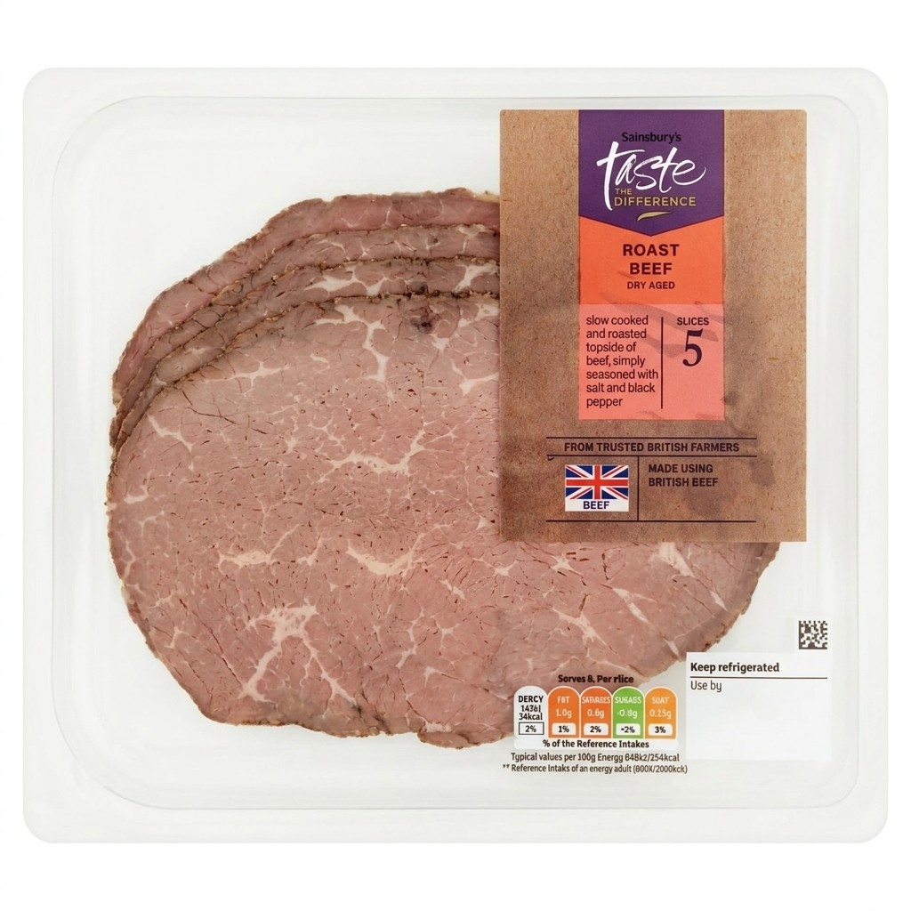 Sainsbury's Taste the Difference Cooked and Roasted Beef Slices 110g