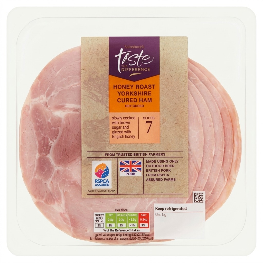 Sainsbury's Honey Roast Yorkshire Cured Ham 225g
