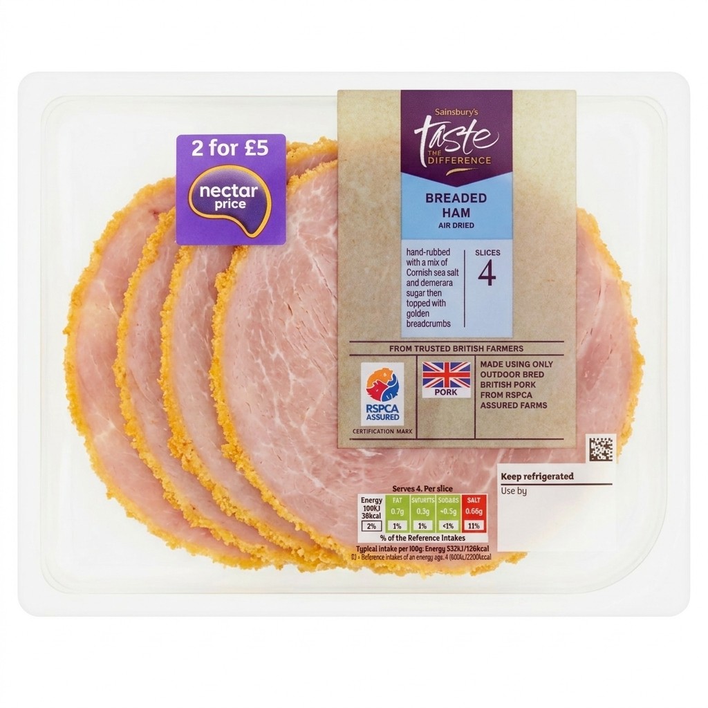 Sainsbury's Taste the Difference Breaded Ham 120g