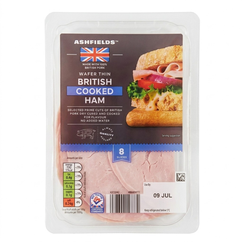 Ashfields British Cooked Ham 120g