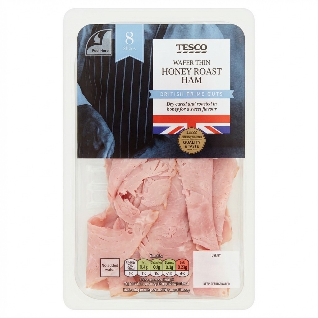 Tesco Wafer Thin Honey Roast Ham 120g