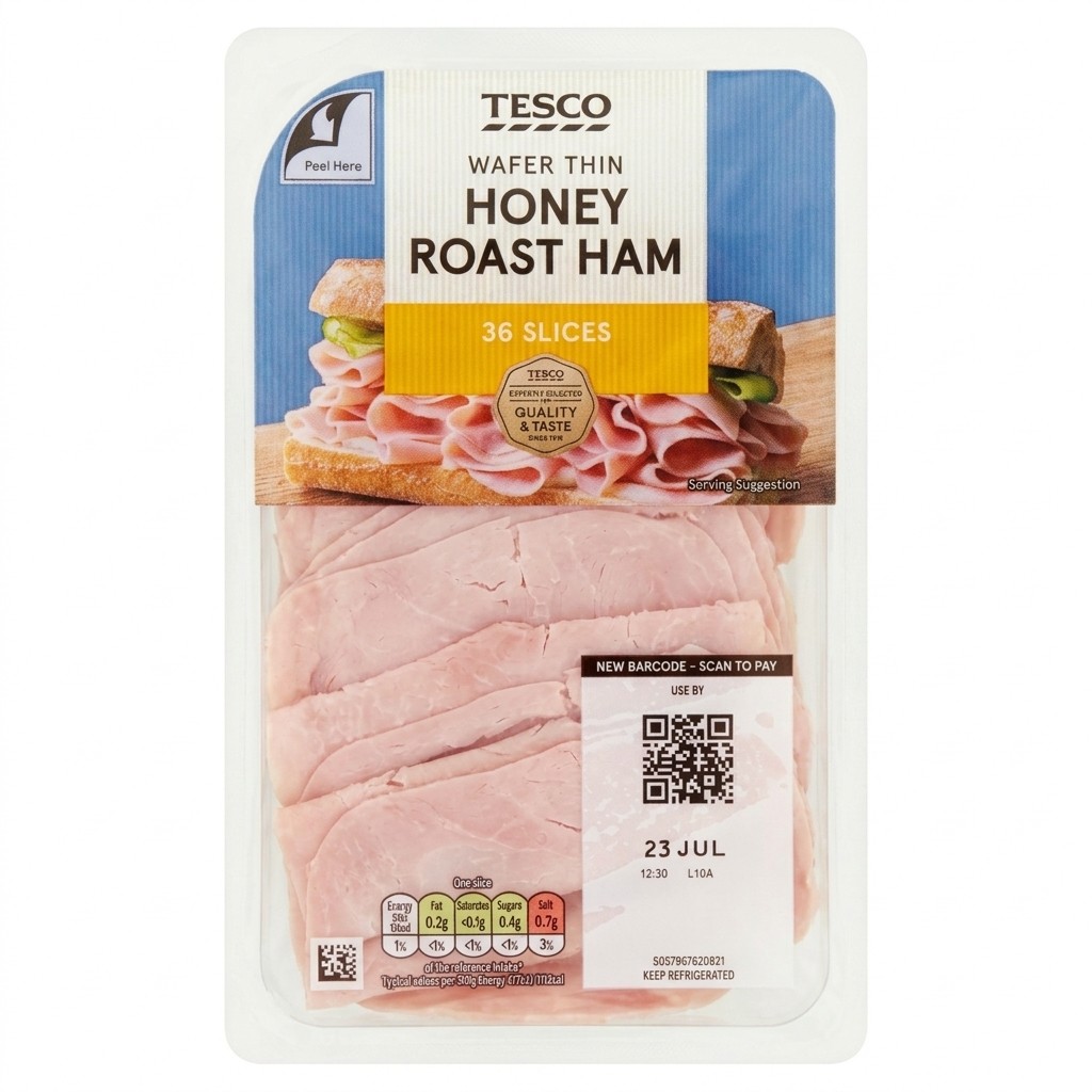 Tesco Wafer Thin Honey Roast Ham 400g