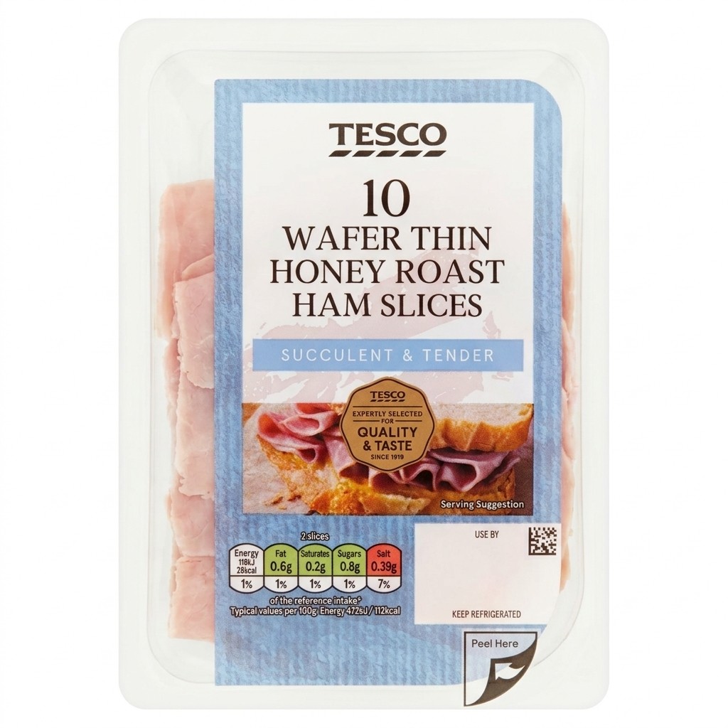 Tesco Wafer Thin Honey Roast Ham Slices 125g