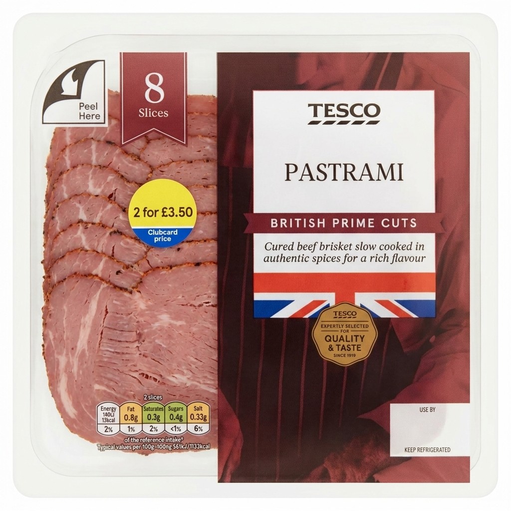 Tesco British Prime Cuts Pastrami 100g