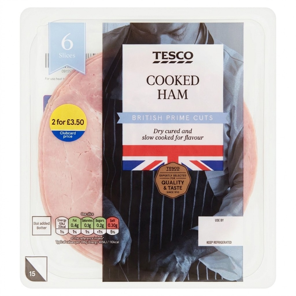 Tesco Cooked Ham 120g