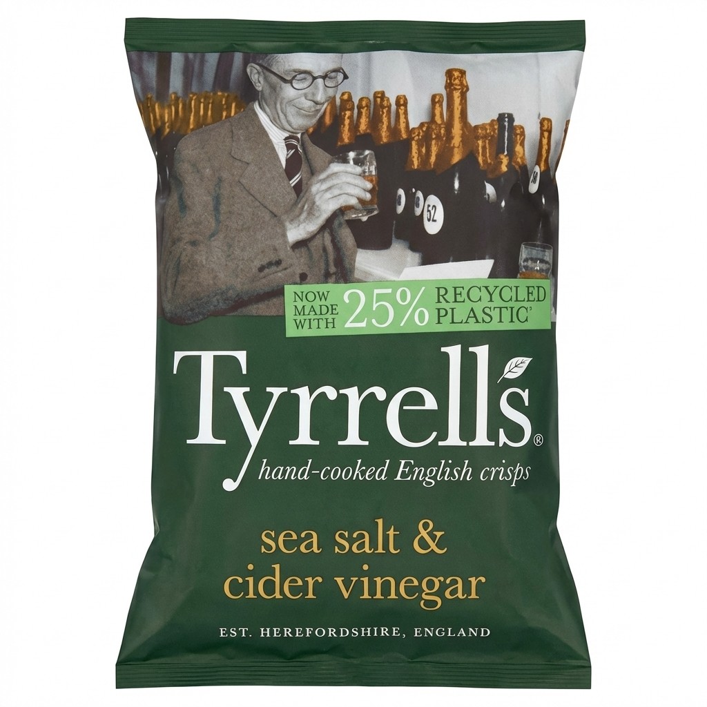 Tyrrells Lightly Sea Salted Crisps 40g