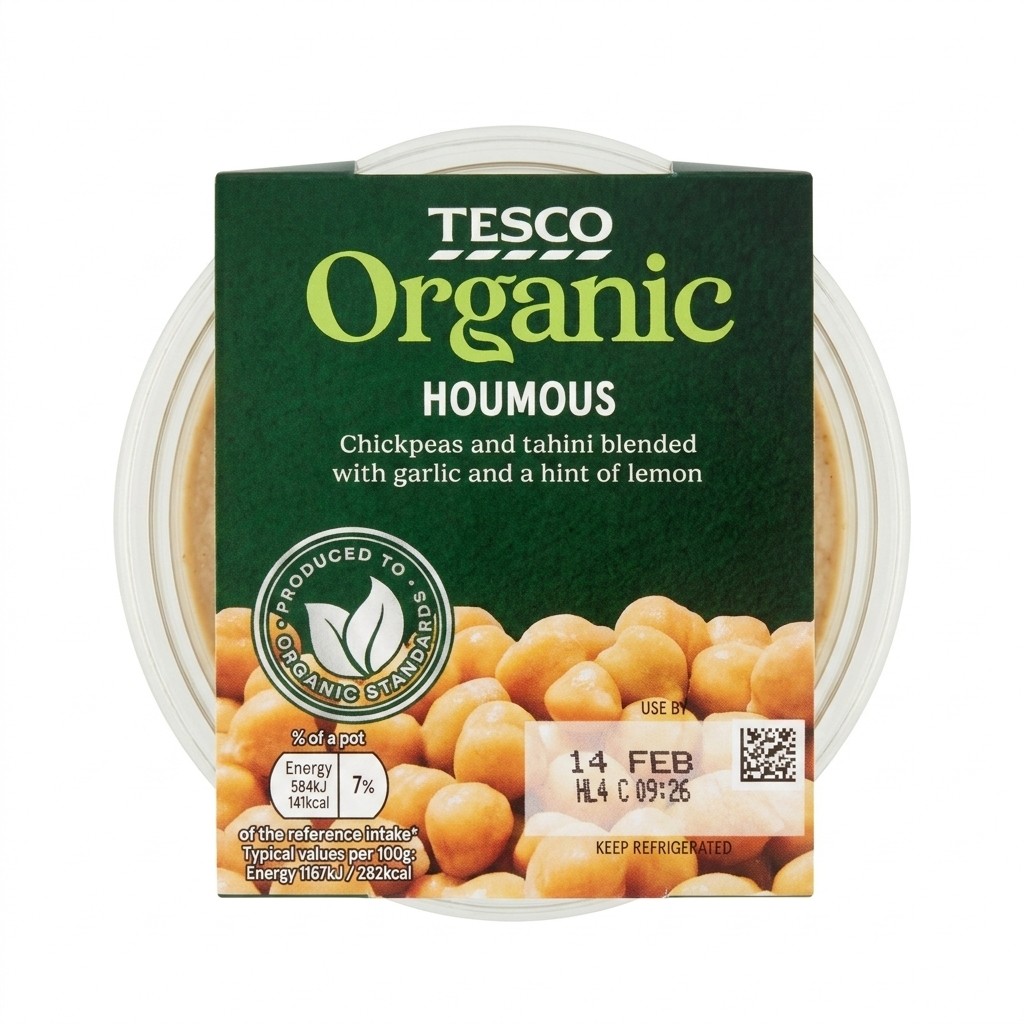 Tesco Organic Houmous 200g
