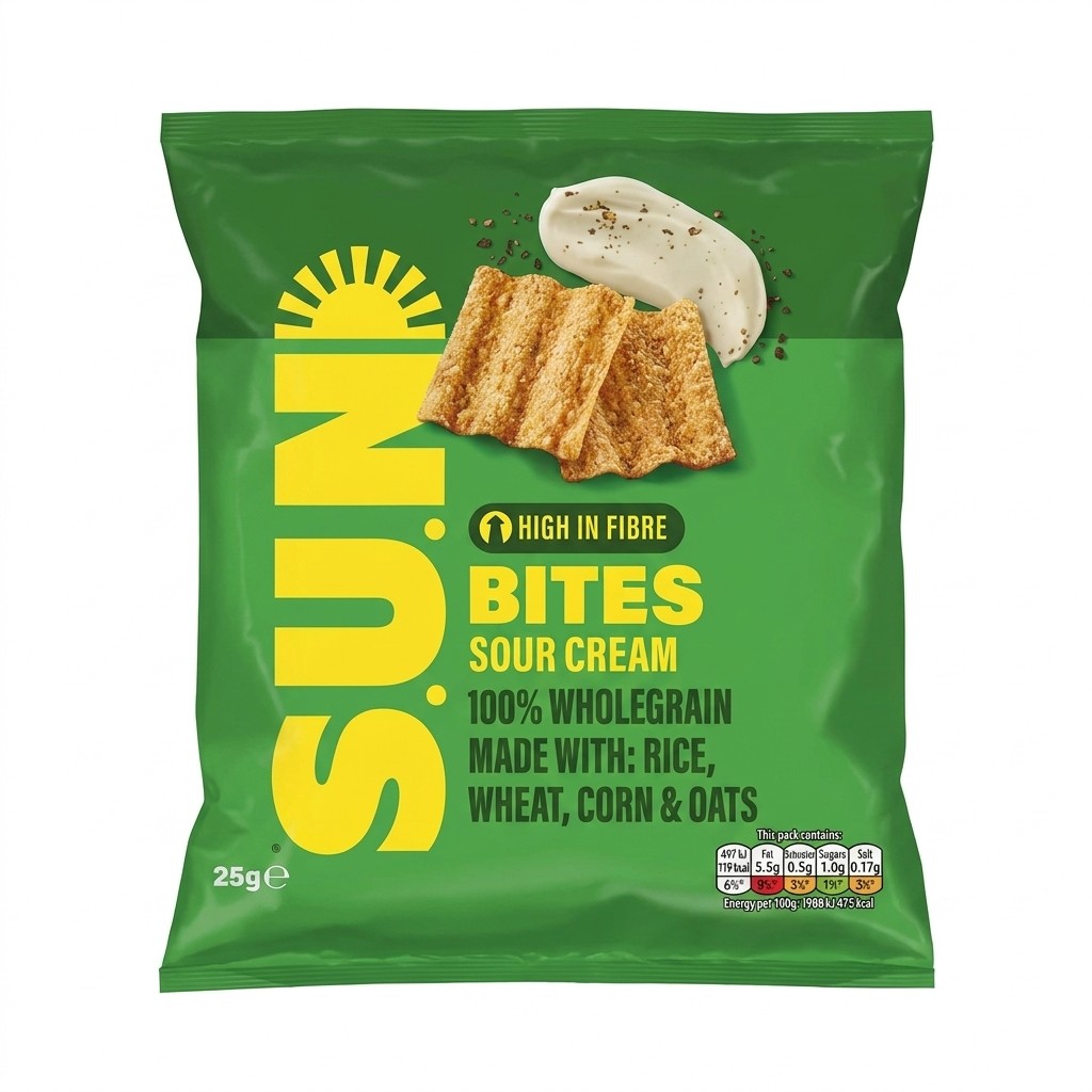 SUN Sour Cream & Black Pepper Snack 25g
