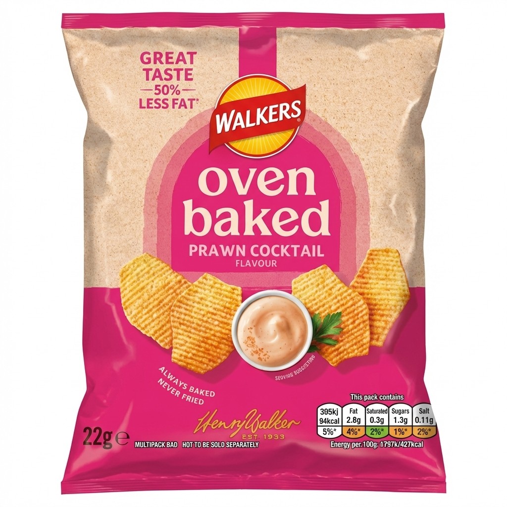 Walkers Oven Baked Prawn Cocktail 22g