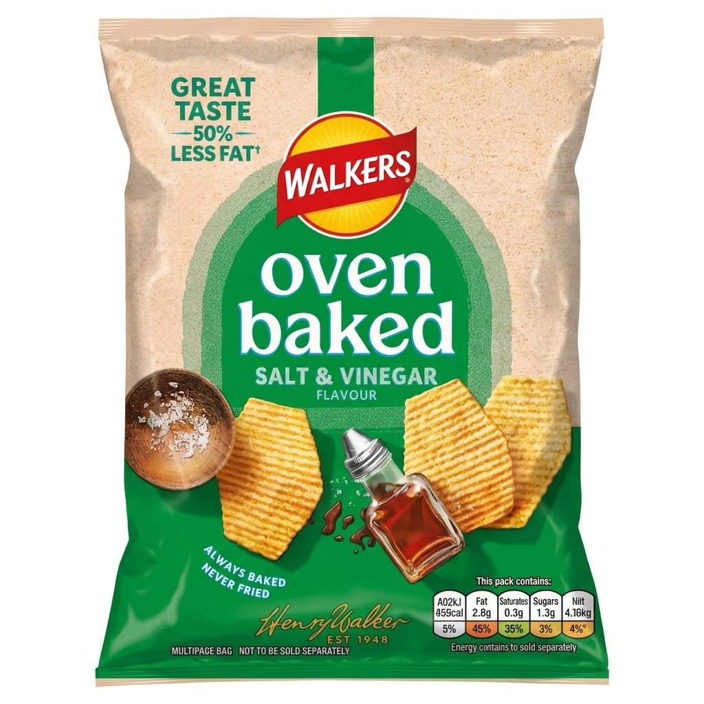Walkers Oven Baked Salt & Vinegar 22g