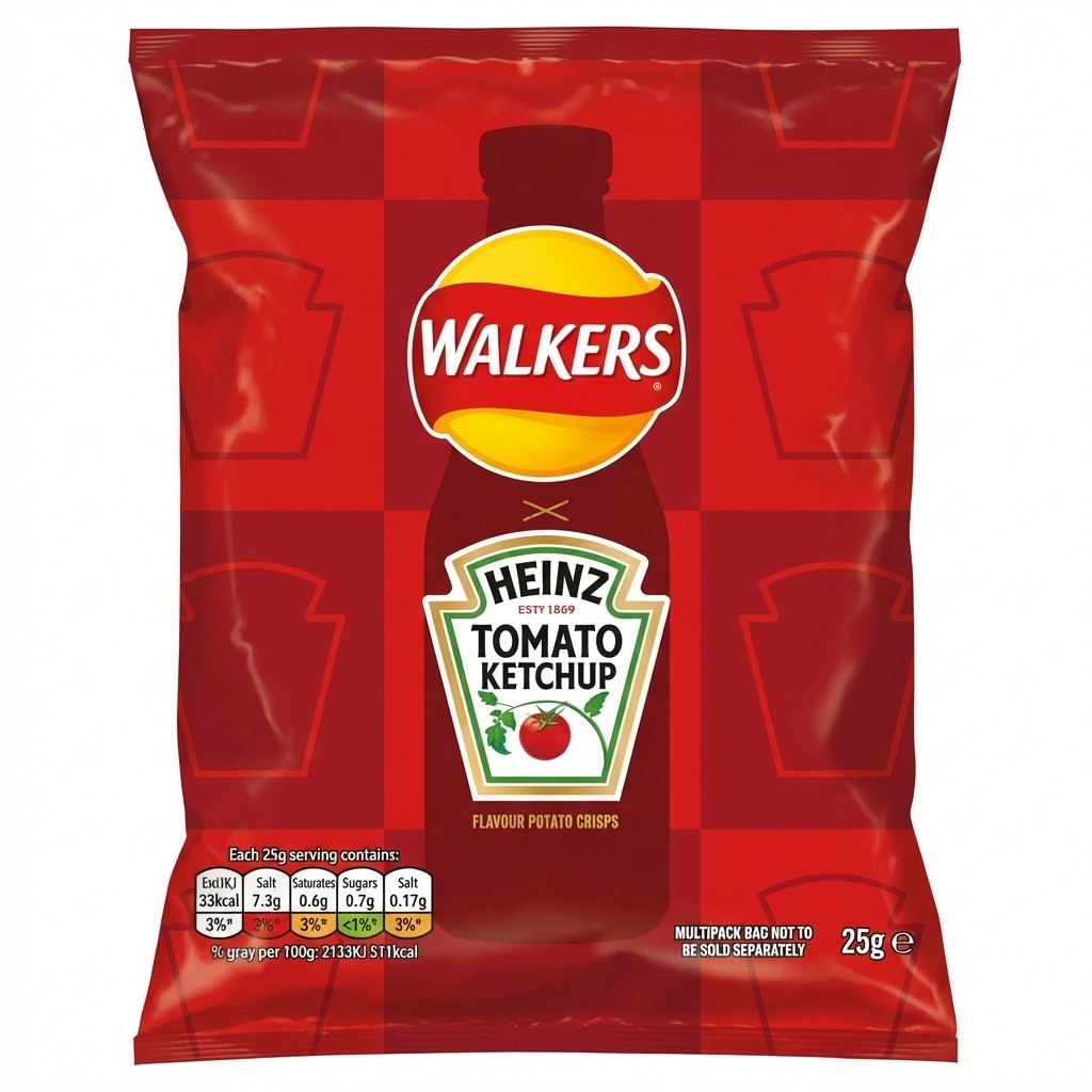 Walkers Heinz Tomato Ketchup Crisps 25g