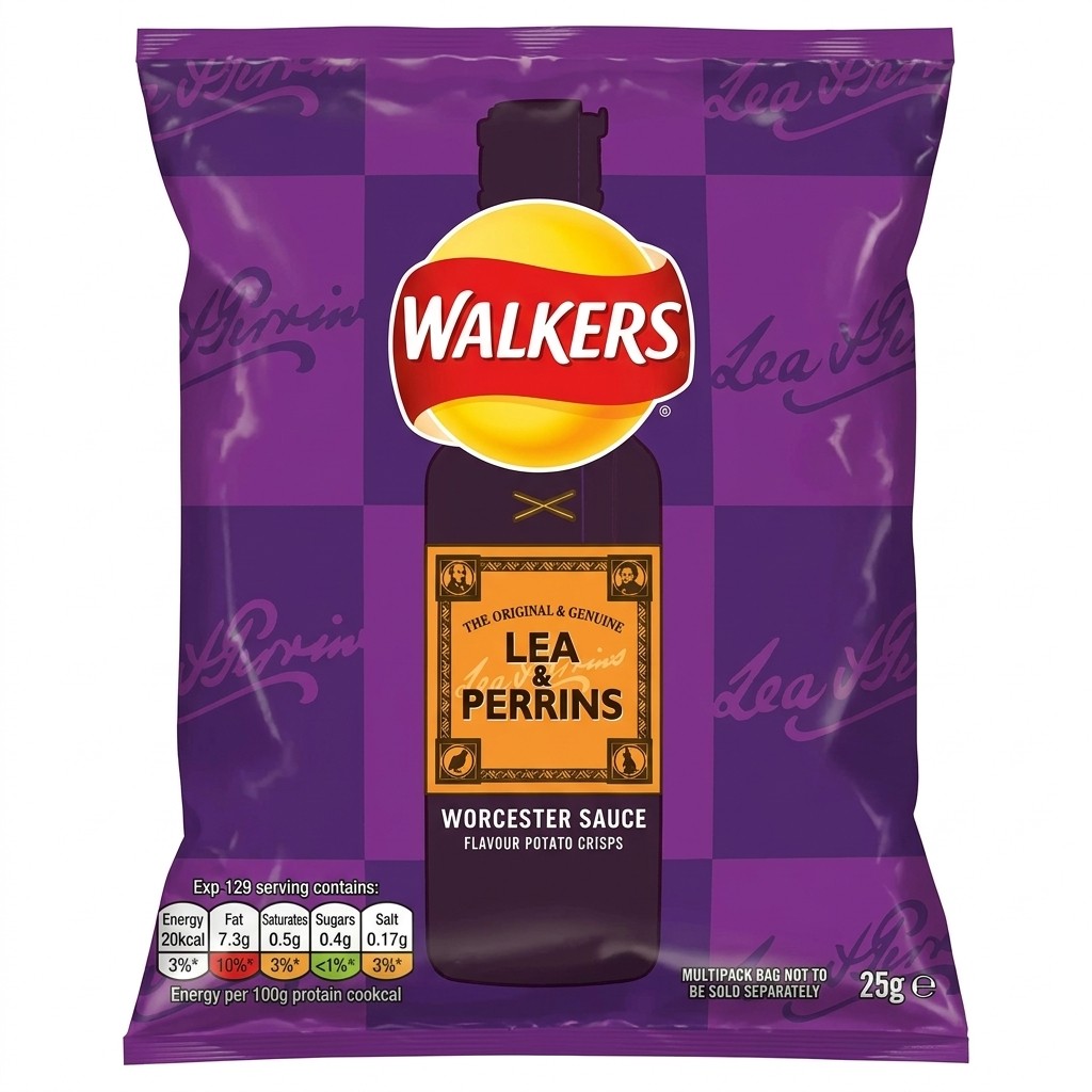 Walkers Worcester Sauce Flavour Potato Crisps 25g