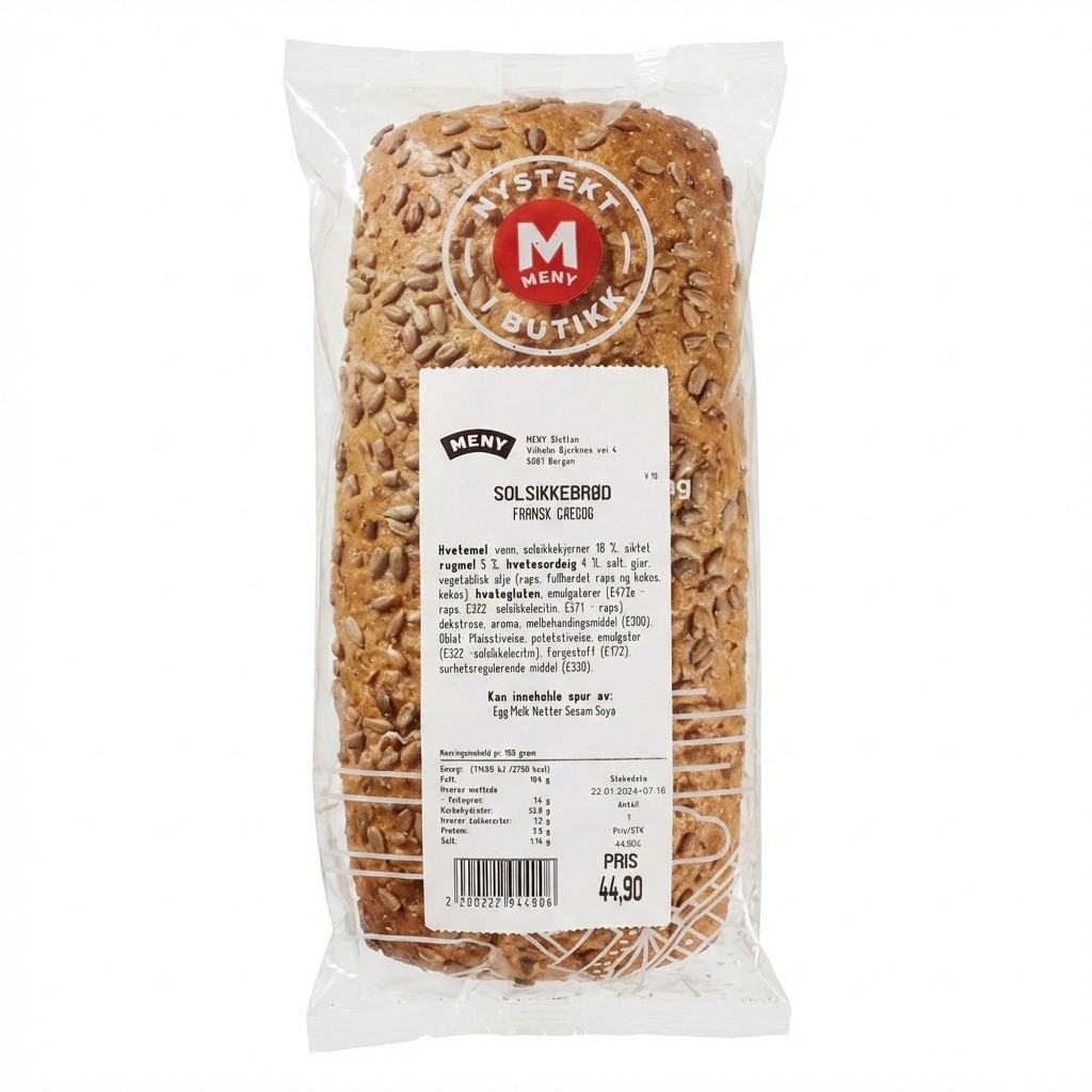 Solsikkebrød Fransk ca660g Meny