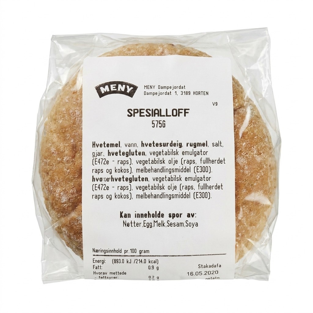 Spesialloff 575g Meny
