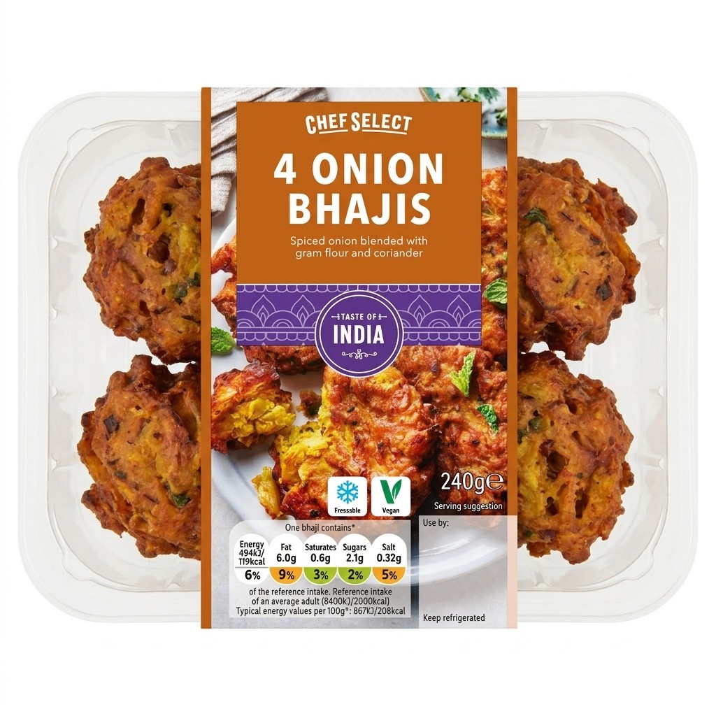 Chef Select 4 Onion Bhajis 240g
