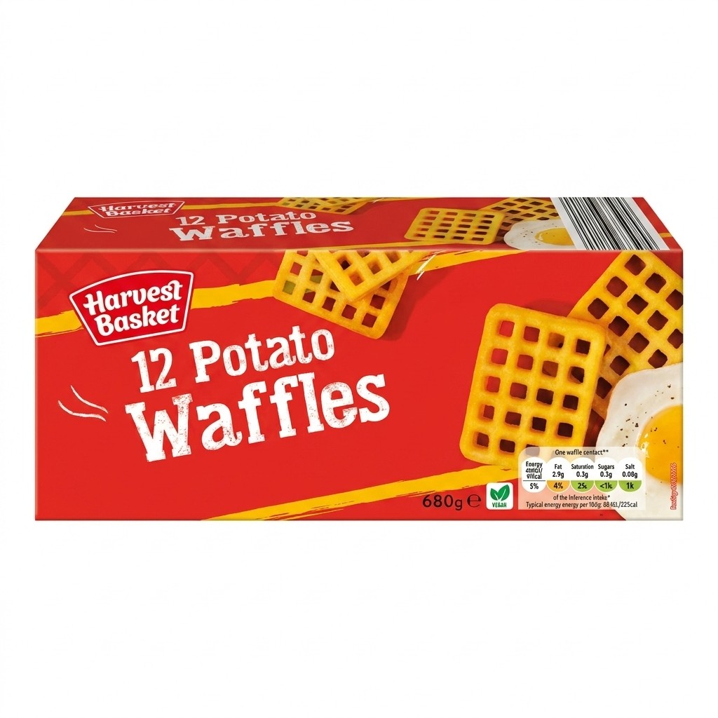 Harvest Basket 12 Potato Waffles 680g