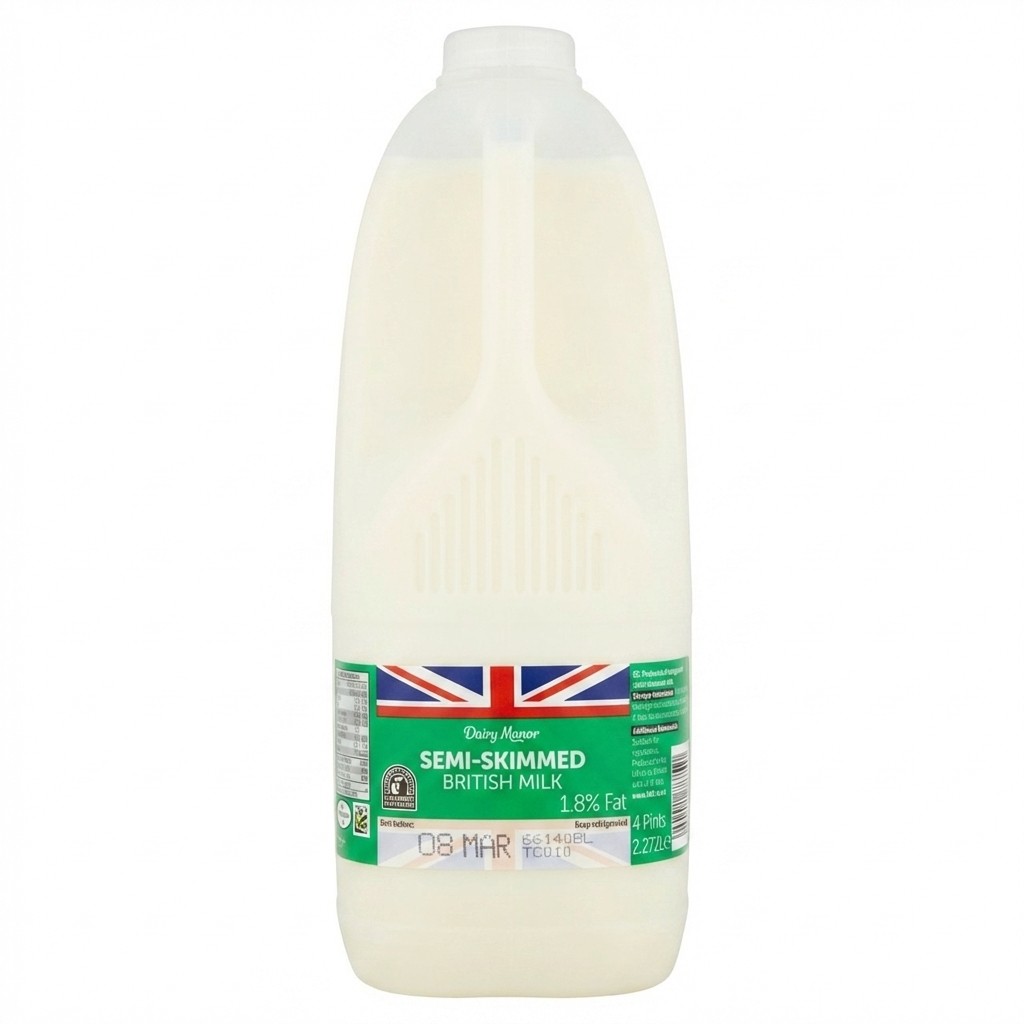 Dairy Manor Semi-Skimmed British Milk 2.272L