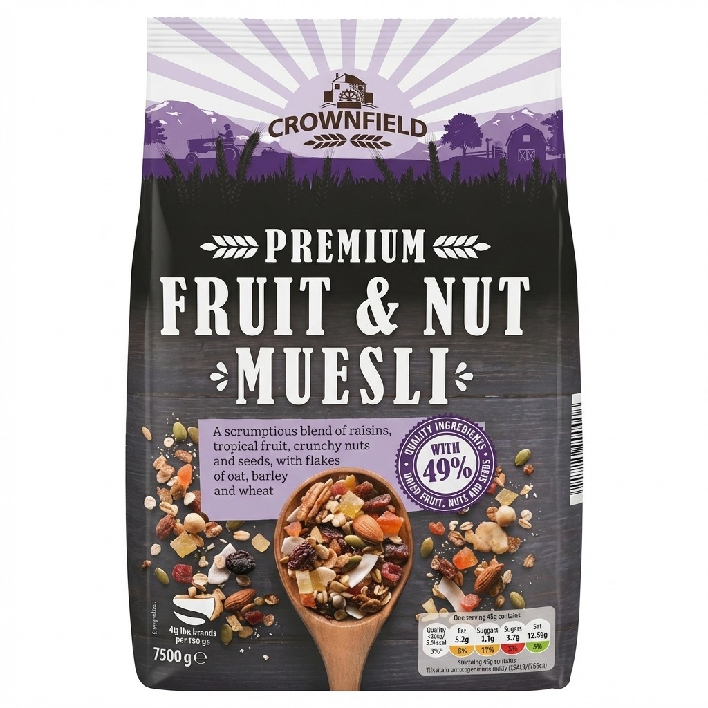Crownfield Premium Fruit & Nut Muesli 750g
