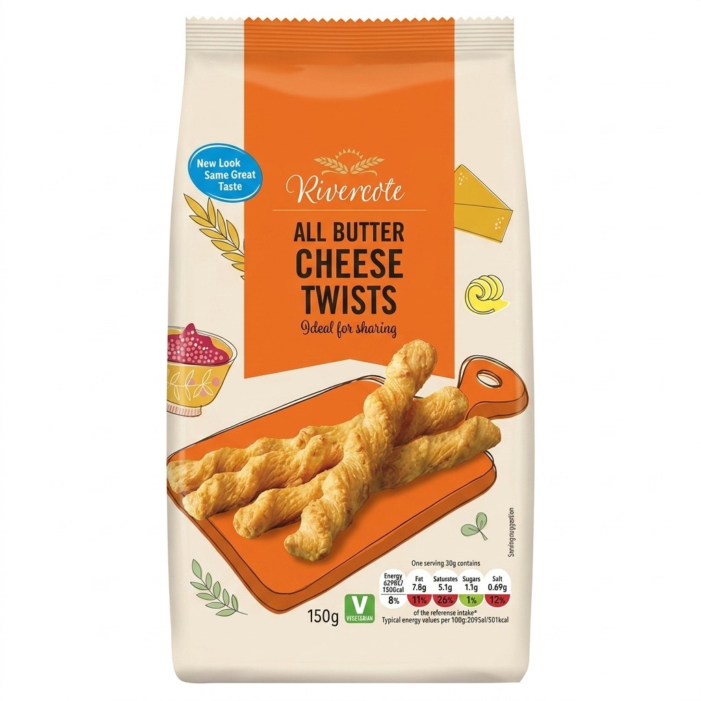 Rivercote All Butter Cheese Twists 150g
