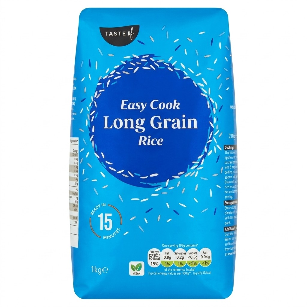 Taste of Easy Cook Long Grain Rice 1kg