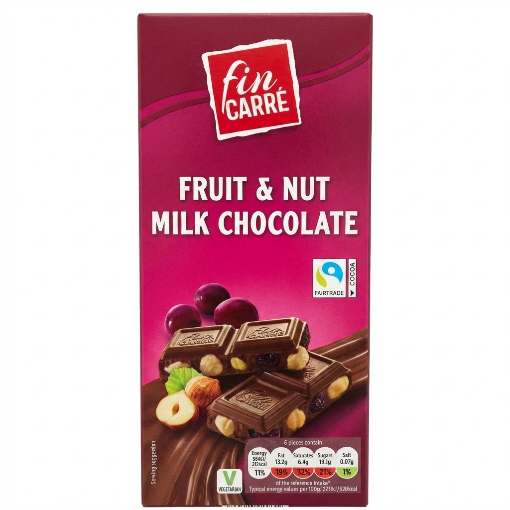 Fin Carré Fruit & Nut Milk Chocolate 200g