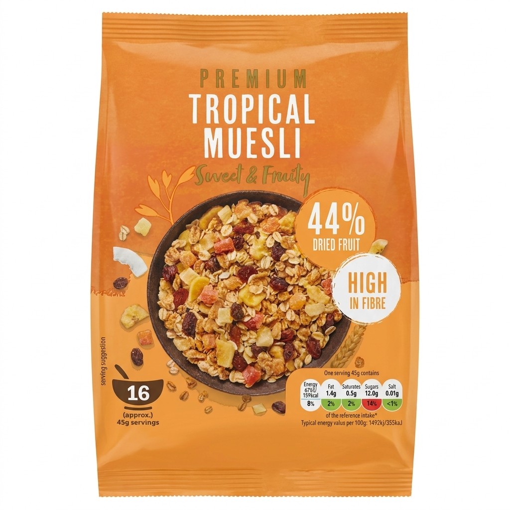 Brownfield Premium Tropical Muesli 750g