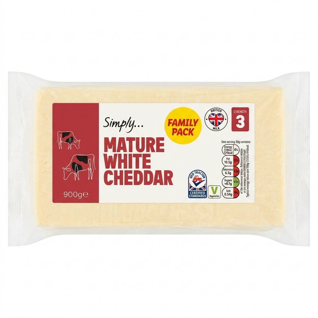 Simply Mature White Cheddar 900g