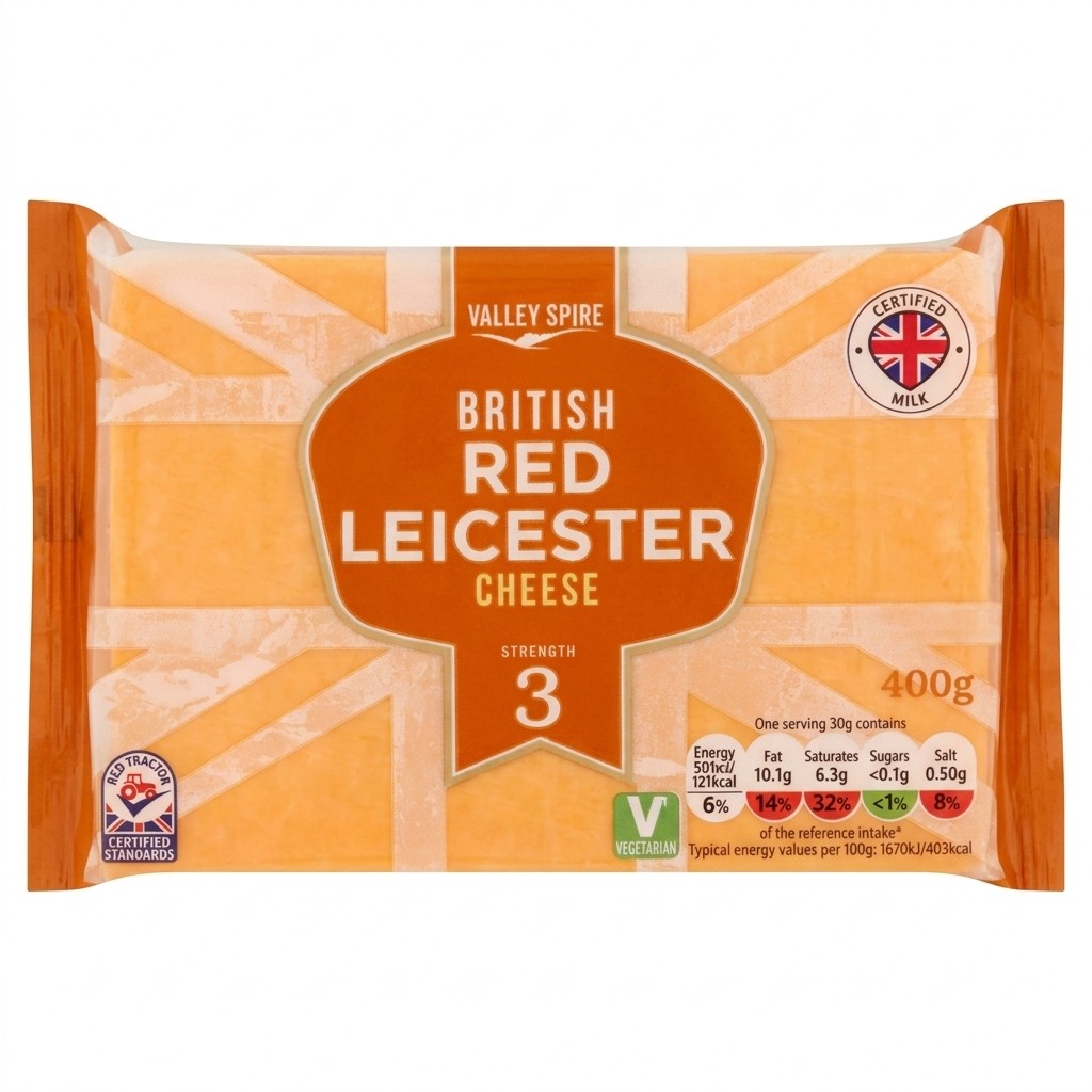 Valley Spire British Red Leicester Cheese 400g