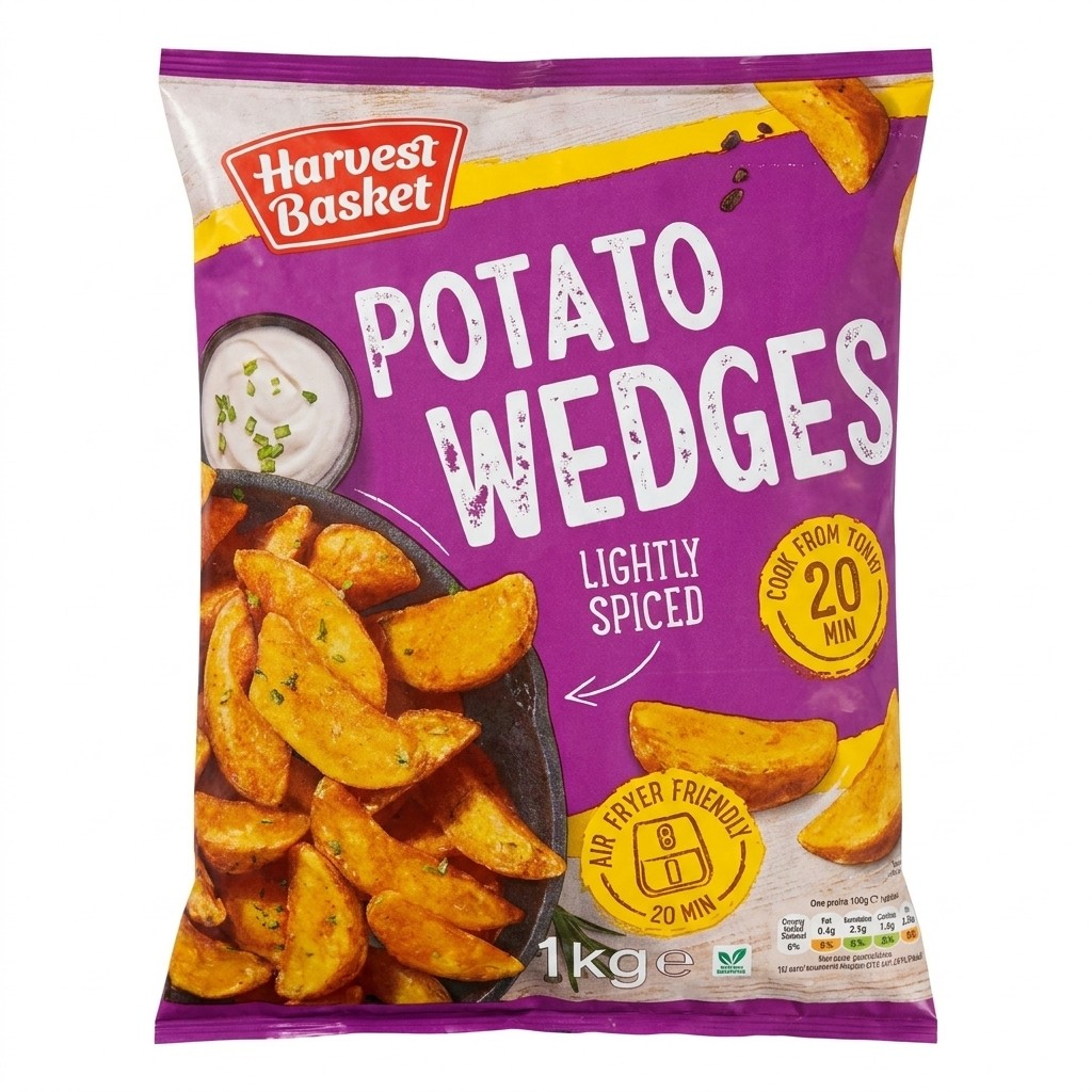 Harvest Basket Potato Wedges 1kg