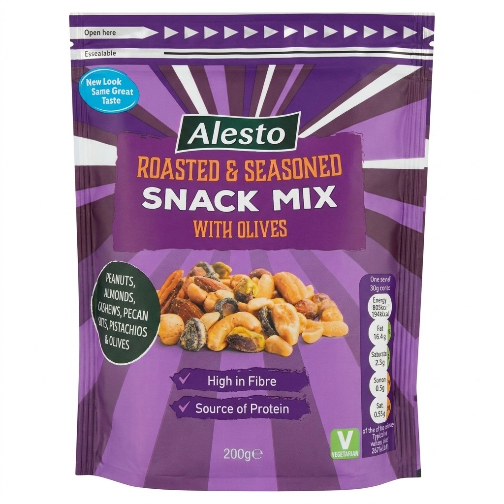 Alesto Roasted & Seasoned Snack Mix with Olives 200g