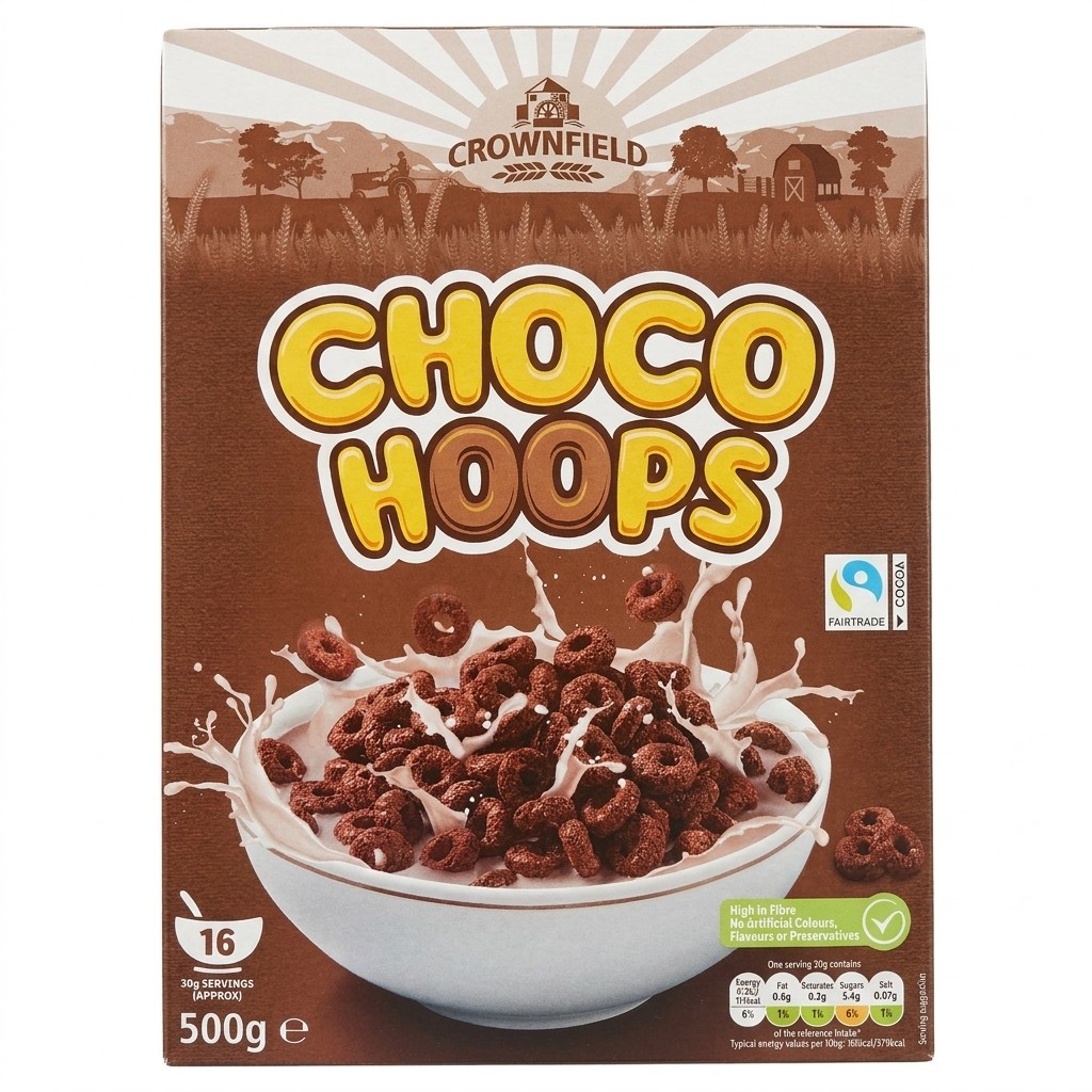 Crownfield Choco Hoops 500g
