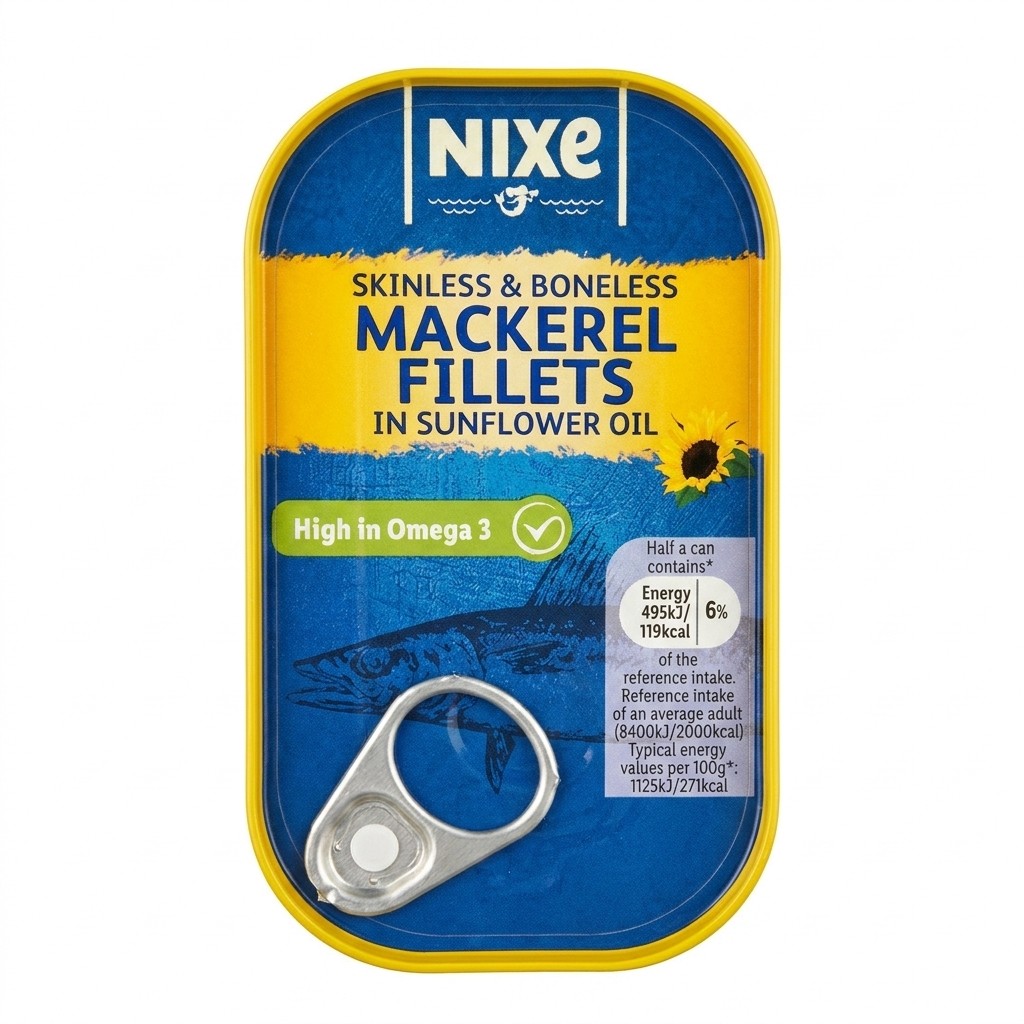 Nixe Mackerel Fillets in Sunflower Oil 125g