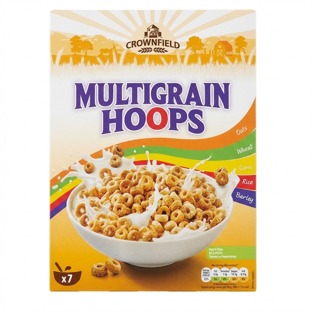 Crownfield Multigrain Hoops 375g