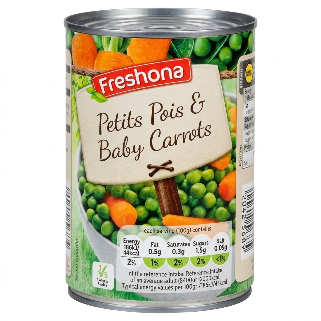 Freshona Petits Pois & Baby Carrots 400g
